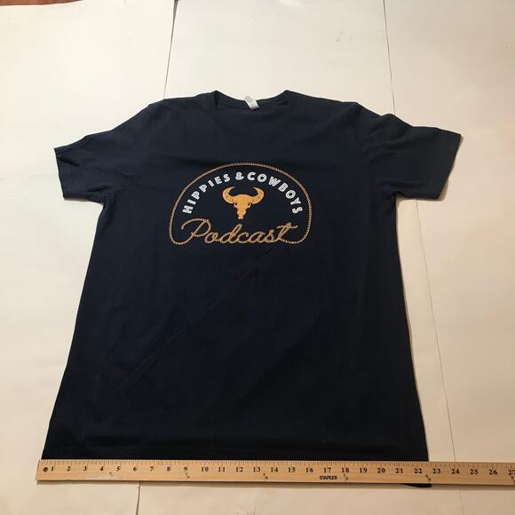 Bella+Canvas T-Shirt  Men’s L Short Sleeved Hippies & Cowboys Podcast - Picture 5 of 9